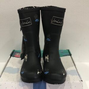 Joules Black Boots size US 5 NWT